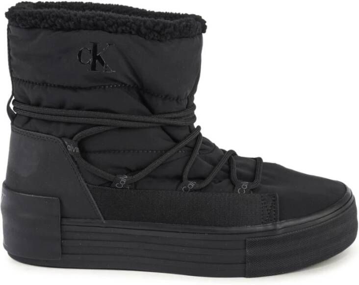 Calvin Klein Jeans Bold Vulc Flatf Snow Boot Zwarte Enkellaarzen voor Dames - Foto 2