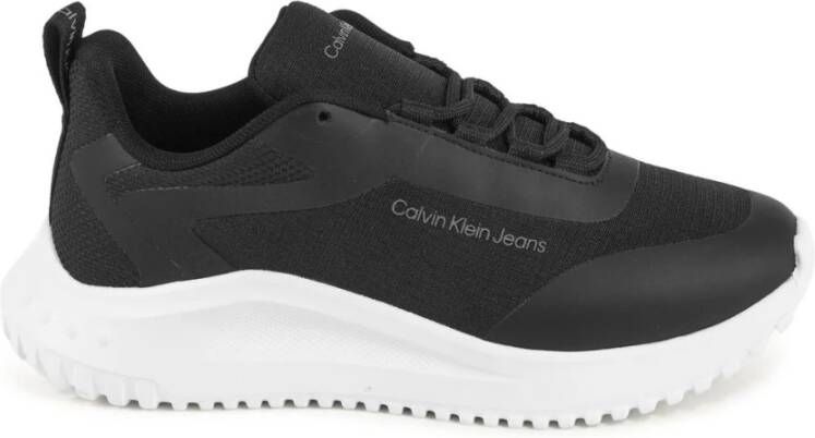 Calvin Klein Jeans Zwarte casual textielen damessneakers Black Dames