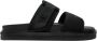 Calvin Klein Jeans Zwarte Dubbele Bar Platte Sandaal Black Heren - Thumbnail 1