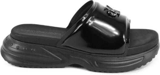 Calvin Klein Zwarte Slide Sandalen voor Vrouwen