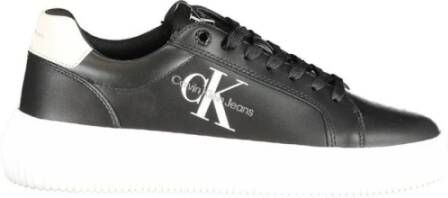 Calvin Klein Zwarte Polyester Sneaker met Contrastdetails