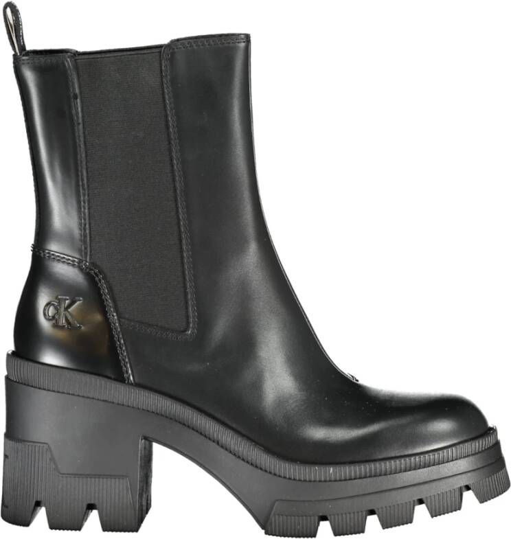 Calvin Klein Zwarte Veterschoen met Zijrits Black Dames