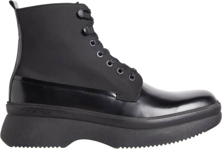 Calvin Klein Zwarte Veterschoenen Black Heren