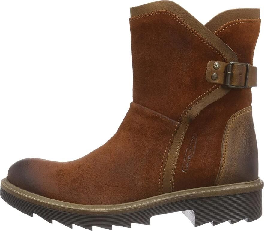 Camel active Vintage Nubuck Leren Enkellaars Brown Dames - Foto 3