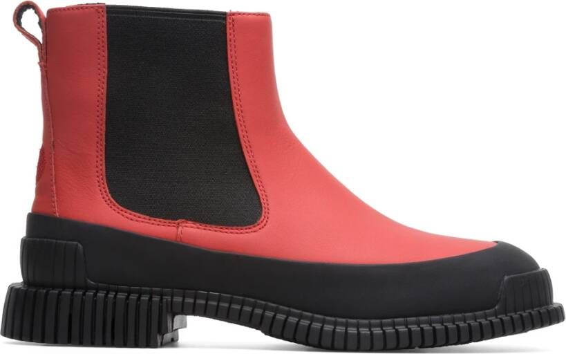 Camper Rode en Zwarte Enkellaarzen Red Dames