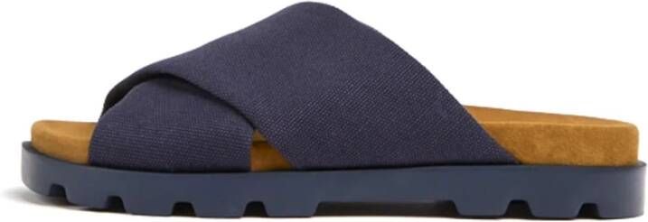 Camper Blauwe Katoenen Heren Sandaal met EVA Zool Blue Heren