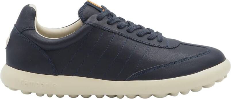 Camper Blauwe leren sneakers lichtgewicht anatomische zool