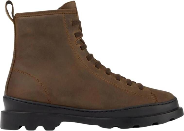 Camper Bruin Leren LaceUp Enkellaarzen