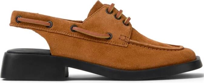 Camper Bruine Blokhak Veterschoenen Slingback