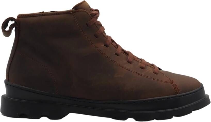 Camper Bruine leren laarzen Brutus lage model