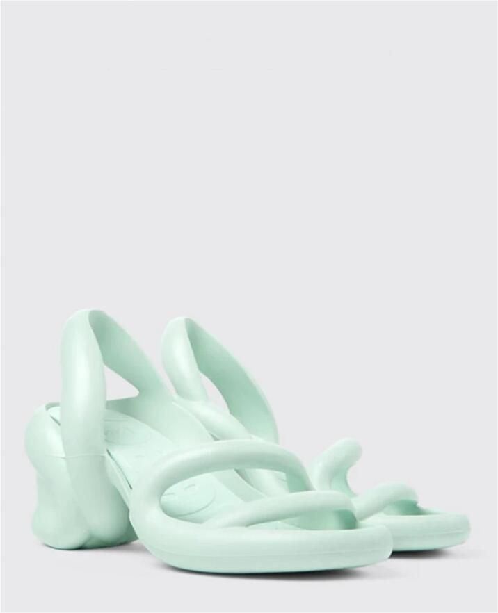 Camper Blauwe Beeldhouwhakken Sandalen