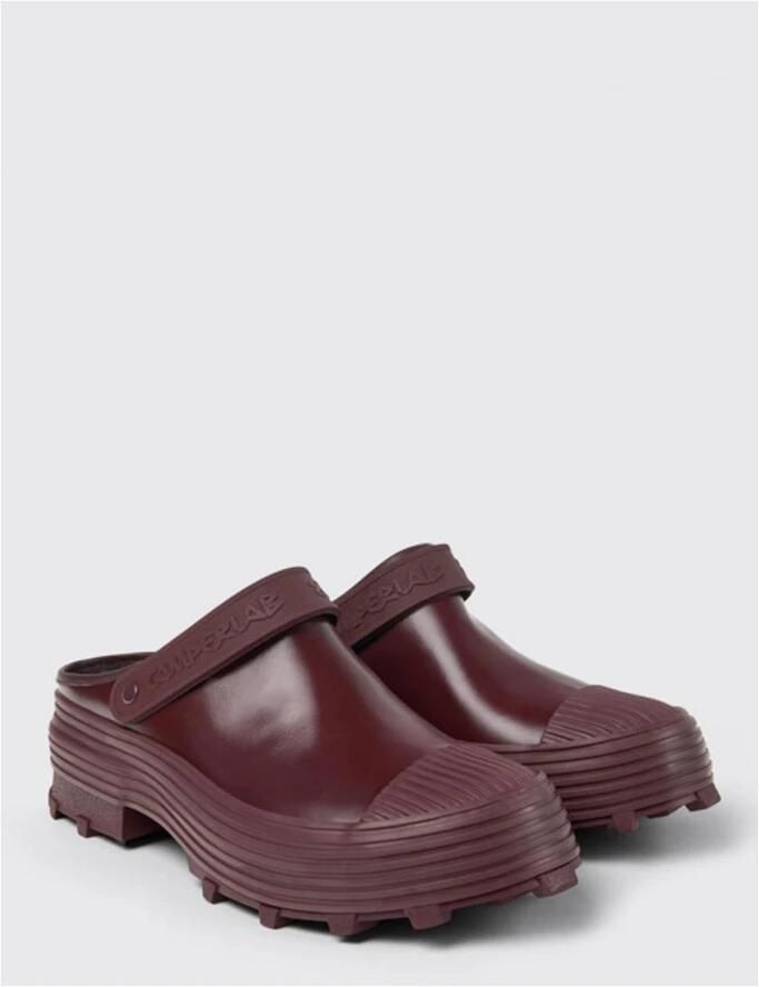Camper Burgundy Layered Sole Sandalen