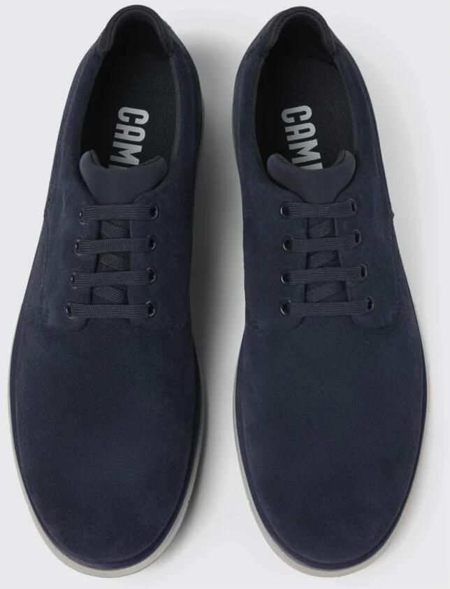 Camper Drift Suede Derby Casual Shoes Blue Sneakers - Foto 2