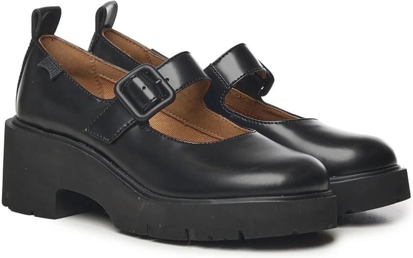 Camper Gehakte ballerina's in het zwart