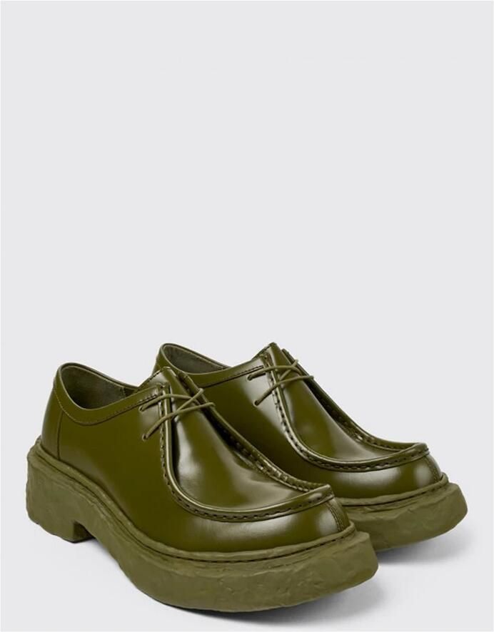 Camper Groene Brogue Platform Schoenen