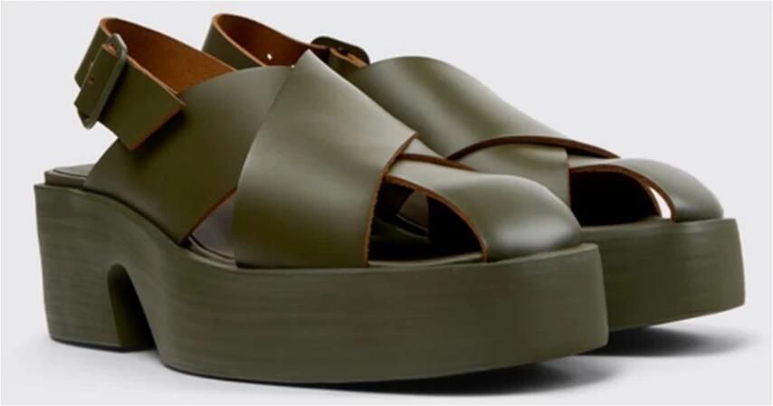 Camper Groene Plateau Sandaal Hakken