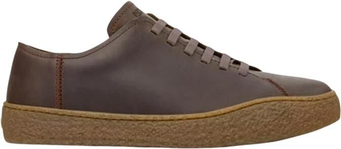 Camper Classic Leather Lace-Up Casual Shoes Brown Sneakers