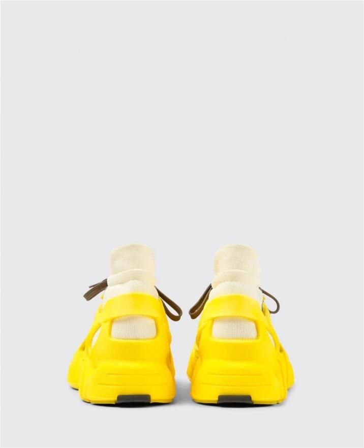 Camper Lab Yellow Knit Sock Sneakers