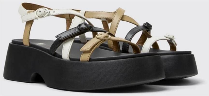 Camper Multicolor Leren Plateau Sandalen