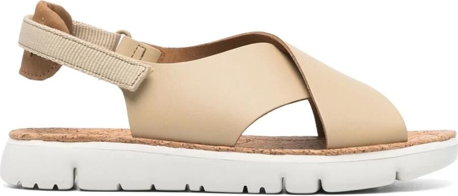 Camper Beige Platte Sandalen voor Vrouwen Beige Dames