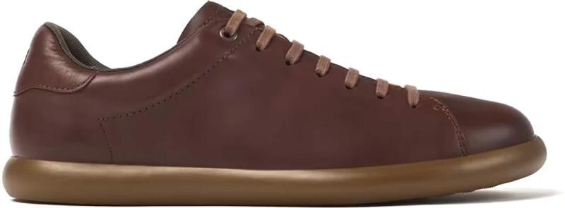 Camper Leather Shoes with Lace-up Closure and Round Toe for Everyday Comfort