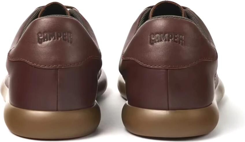 Camper Leather Shoes with Lace-up Closure and Round Toe for Everyday Comfort