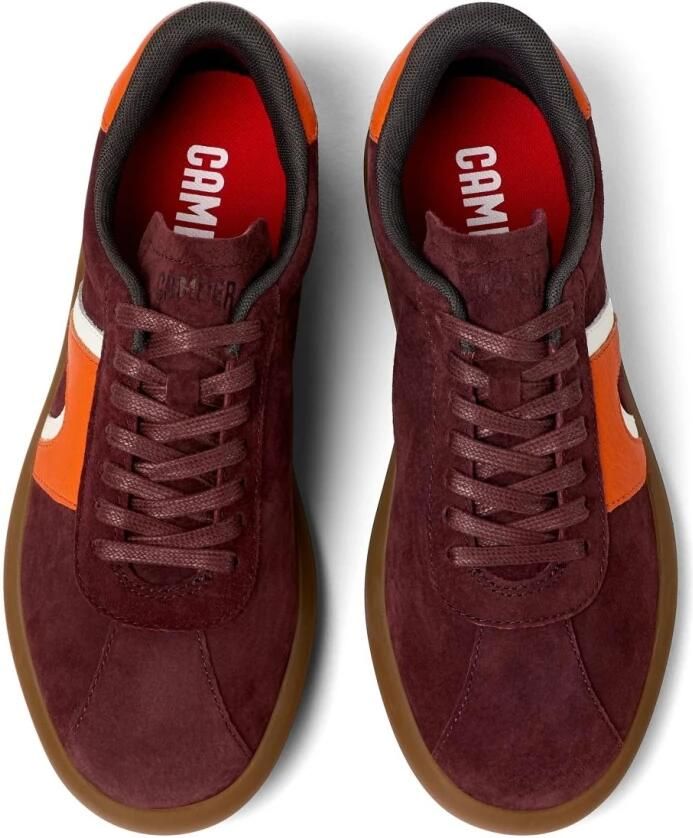 Camper Bordeaux Sneakers met Oranje en Witte Details Red Dames - Foto 2