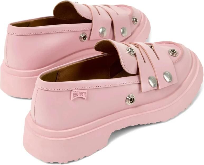 Camper Roze Leren Chunky Sole Instap Schoenen