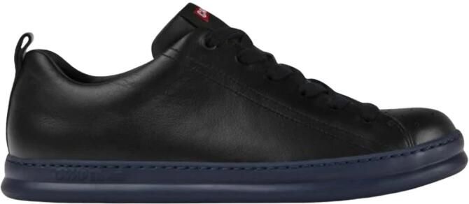 Camper Zwarte Leren Runnersneakers Black Heren