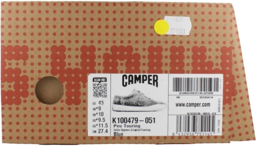 Camper Touring Leather LowTop Sneakers Blue - Foto 2