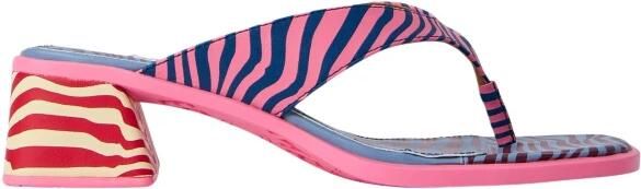 Camper Striped Block Heel Sandals