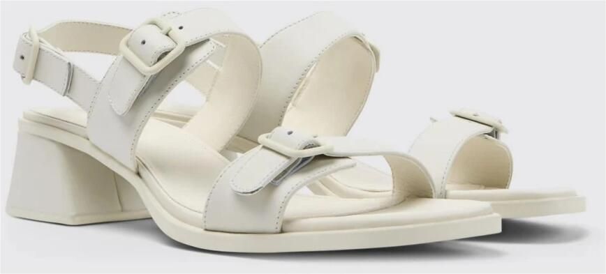 Camper Witte Blokhak Sandalen