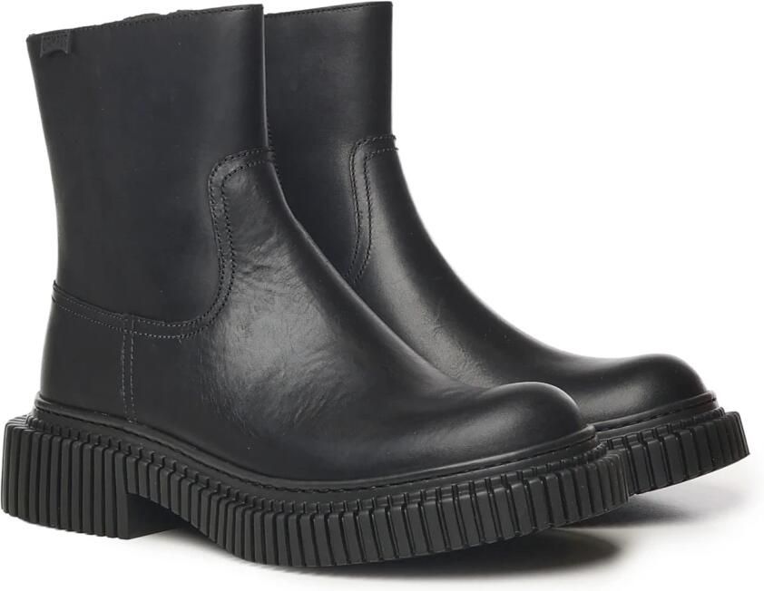 Camper Zwarte Leren Laarzen met OrthoLite ™