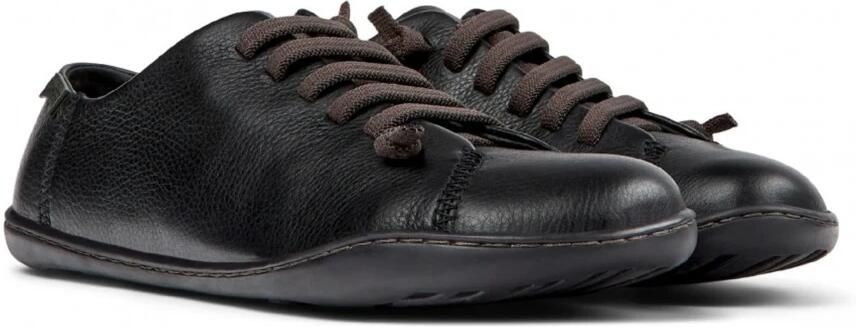 Camper Beetle Laceup Casual Leather Shoes Wo Black Sneakers - Foto 2