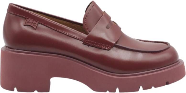 Camper Dames Loafer Hakken Zwart of Burgundy
