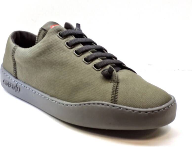 Camper Elastische Veterschoenen in Khaki Slip-On