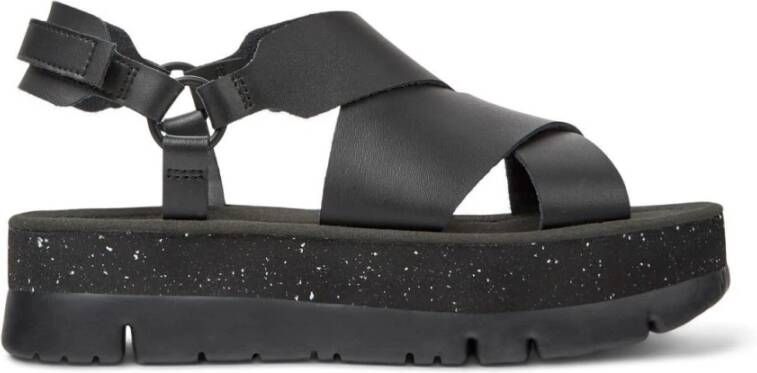 Camper Stijlvolle Platte Sandalen voor Vrouwen Black Dames