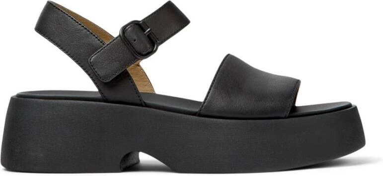 Camper Flat Sandals Black Dames