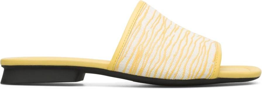 Camper Unieke Stijl Leren Sliders Yellow Dames