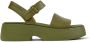 Camper Flat Sandals Green Dames - Thumbnail 1