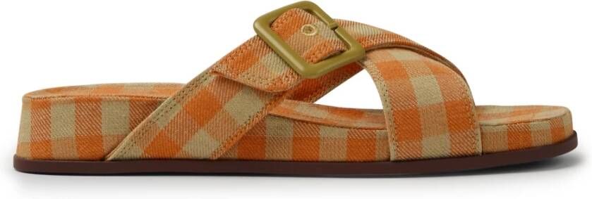 Camper Flat Sandals Oranje Dames