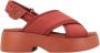 Camper Flat Sandals Red Dames - Thumbnail 1