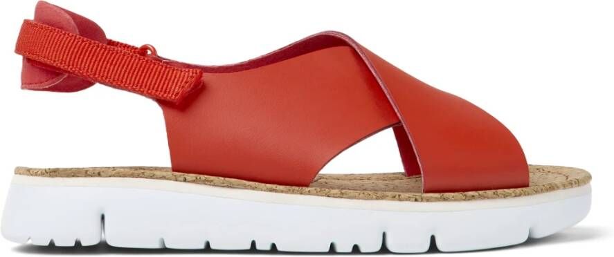 Camper Flat Sandals Rood Dames
