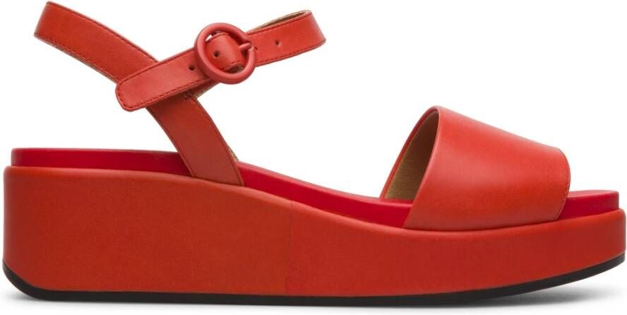 Camper Flat Sandals Rood Dames