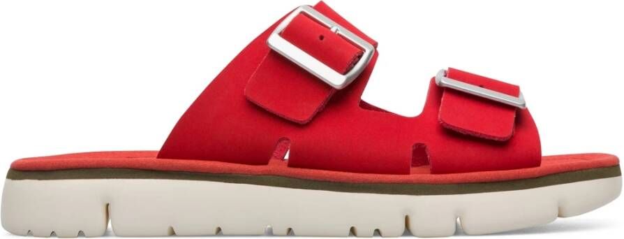 Camper Flat Sandals Rood Dames