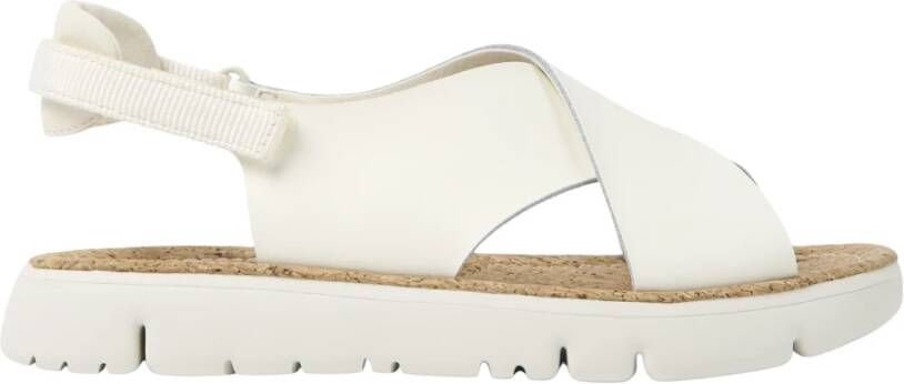 Camper Flat Sandals White Dames