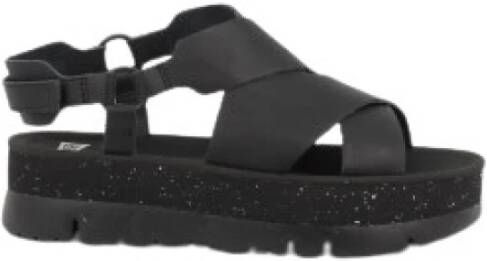 Camper Flat Sandals Zwart Dames