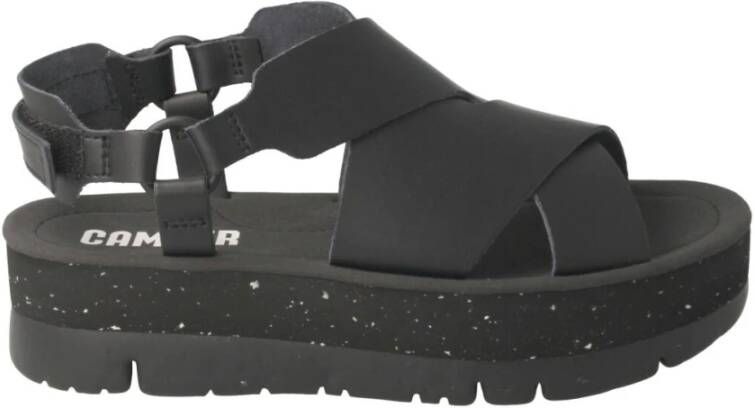 Camper Stijlvolle Platte Sandalen voor Vrouwen Black Dames