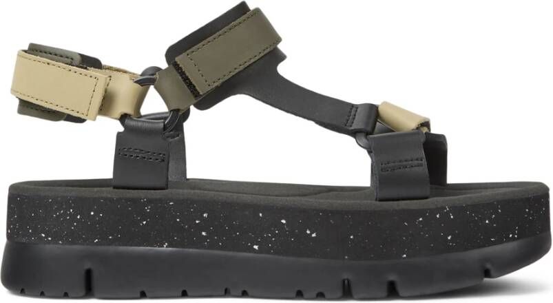 Camper Flat Sandals Zwart Dames