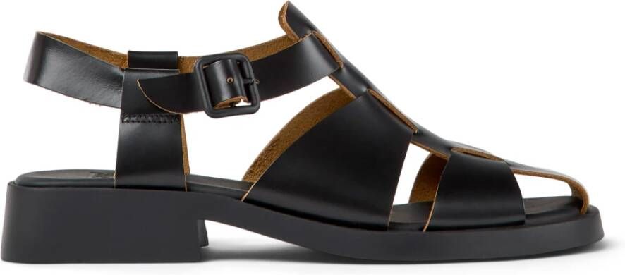 Camper Flat Sandals Zwart Dames